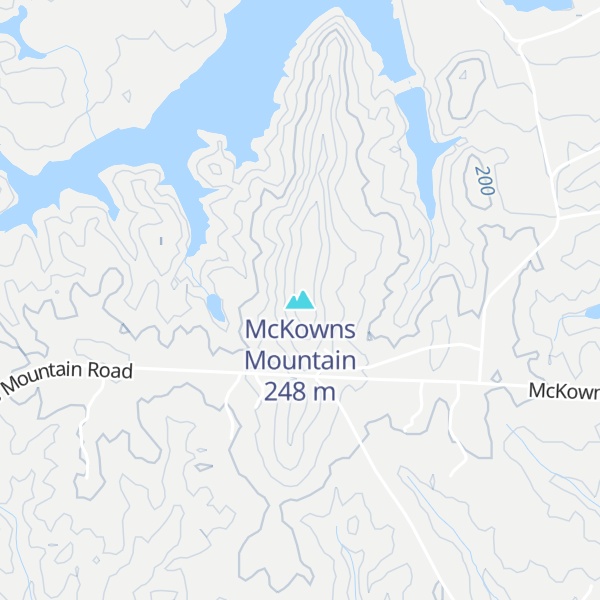 Map of McKowns Mountain