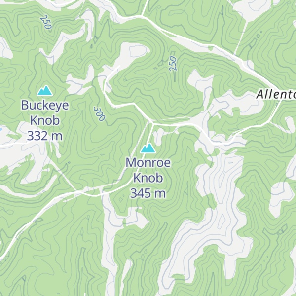 Map of Monroe Knob