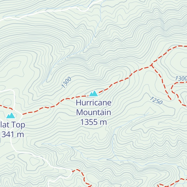 Map of Hurricane Mountain