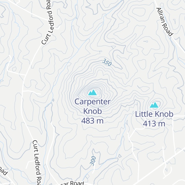 Map of Carpenter Knob