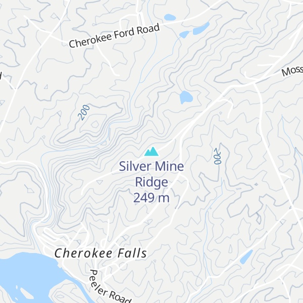 Map of Silver Mine Ridge