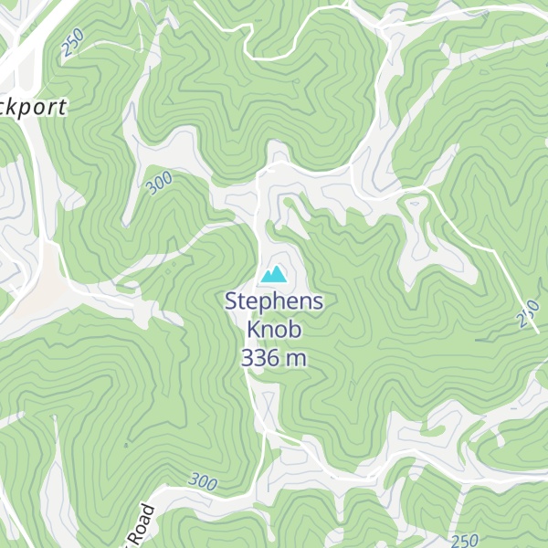 Map of Stephens Knob
