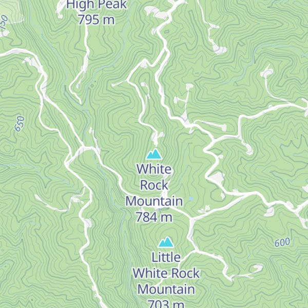 Map of White Rock Mountain