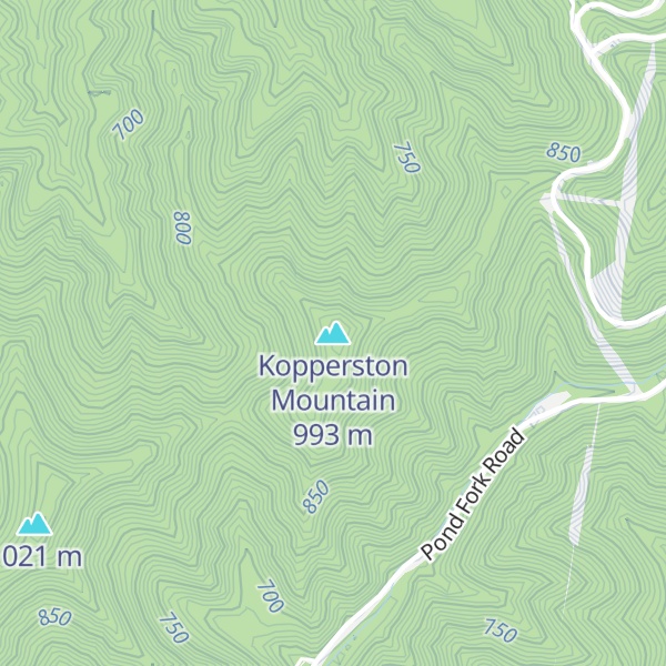 Map of Kopperston Mountain