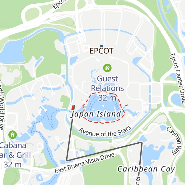 Map of Disney Vacation Club Information Center at Canada