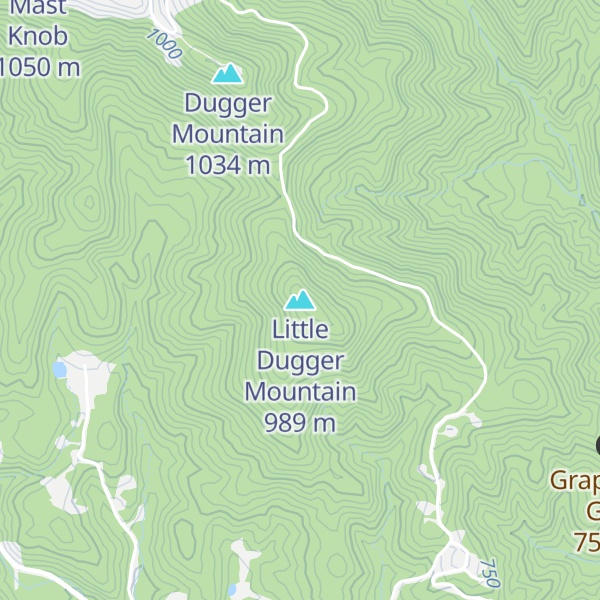 Map of Little Dugger Mountain