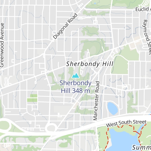 Map of Sherbondy Hill