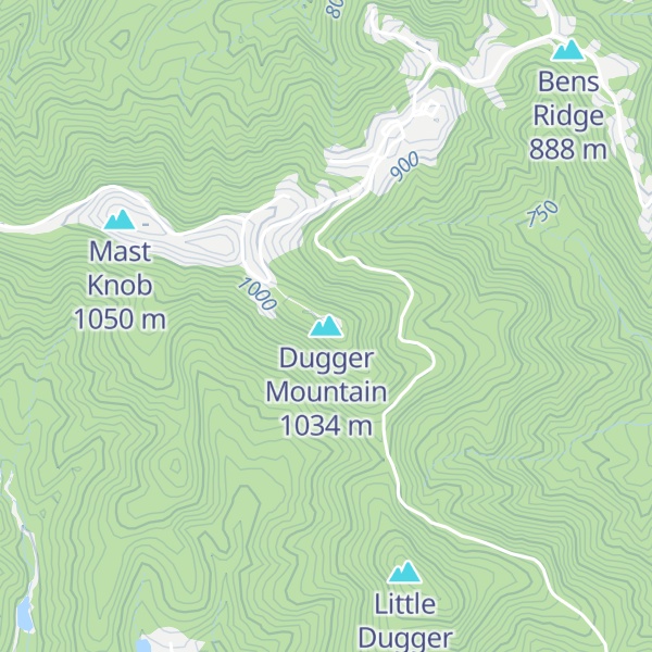 Map of Dugger Mountain