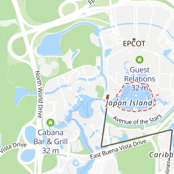 Map of Disney Vacation Club Information Center at Disney's Beach Club Resort