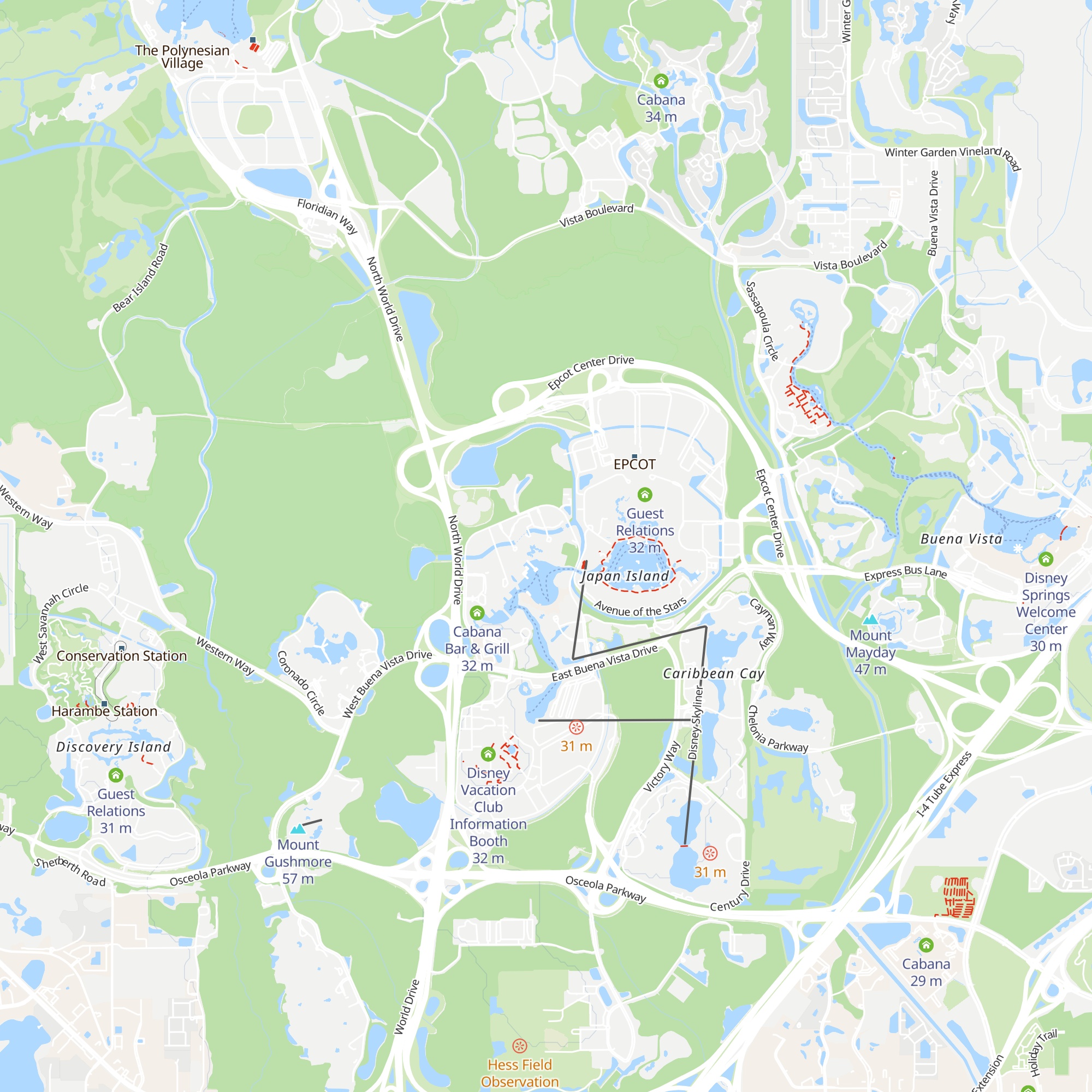 Disney Vacation Club Information Center at Disney's Beach Club Resort map