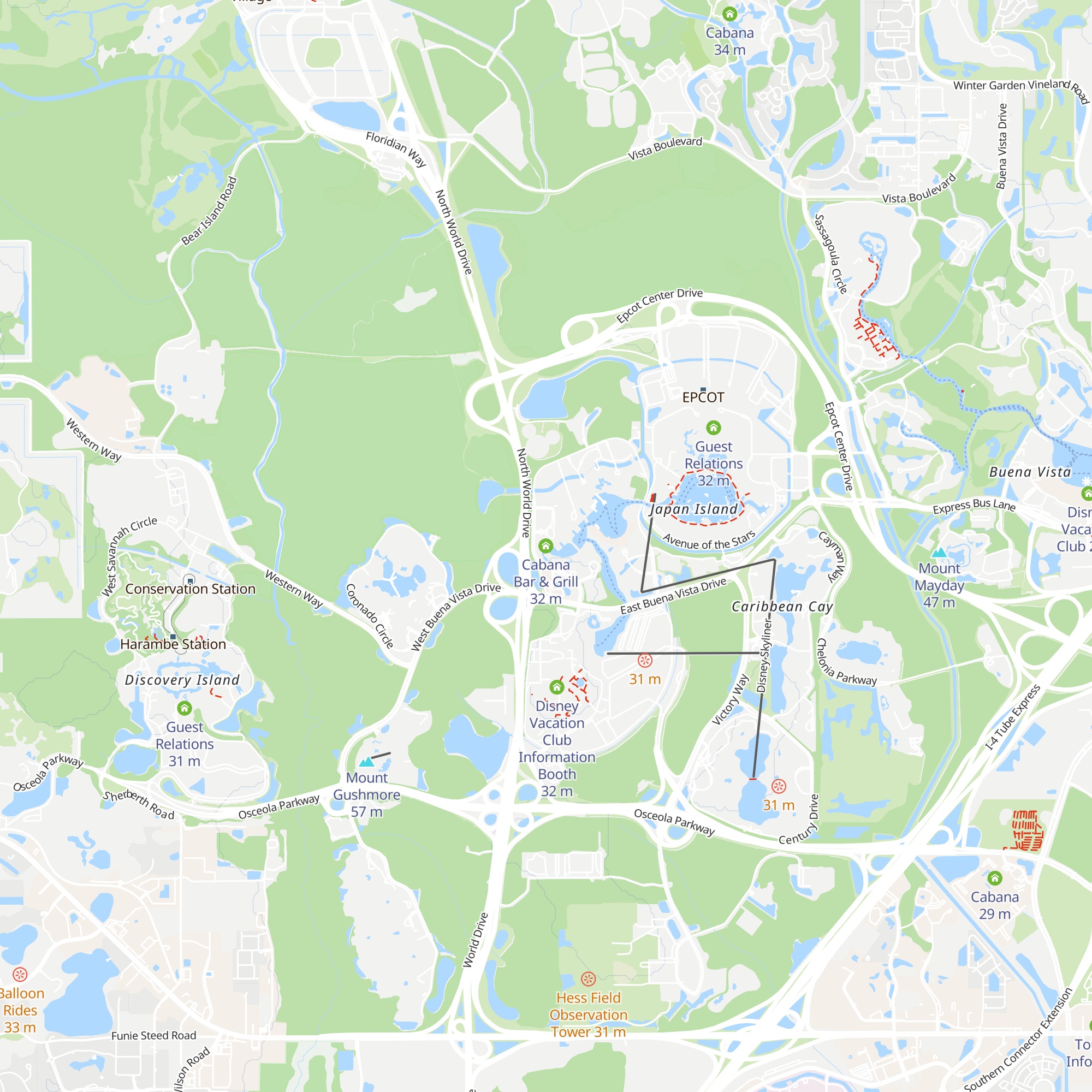 Cabana Bar & Grill map
