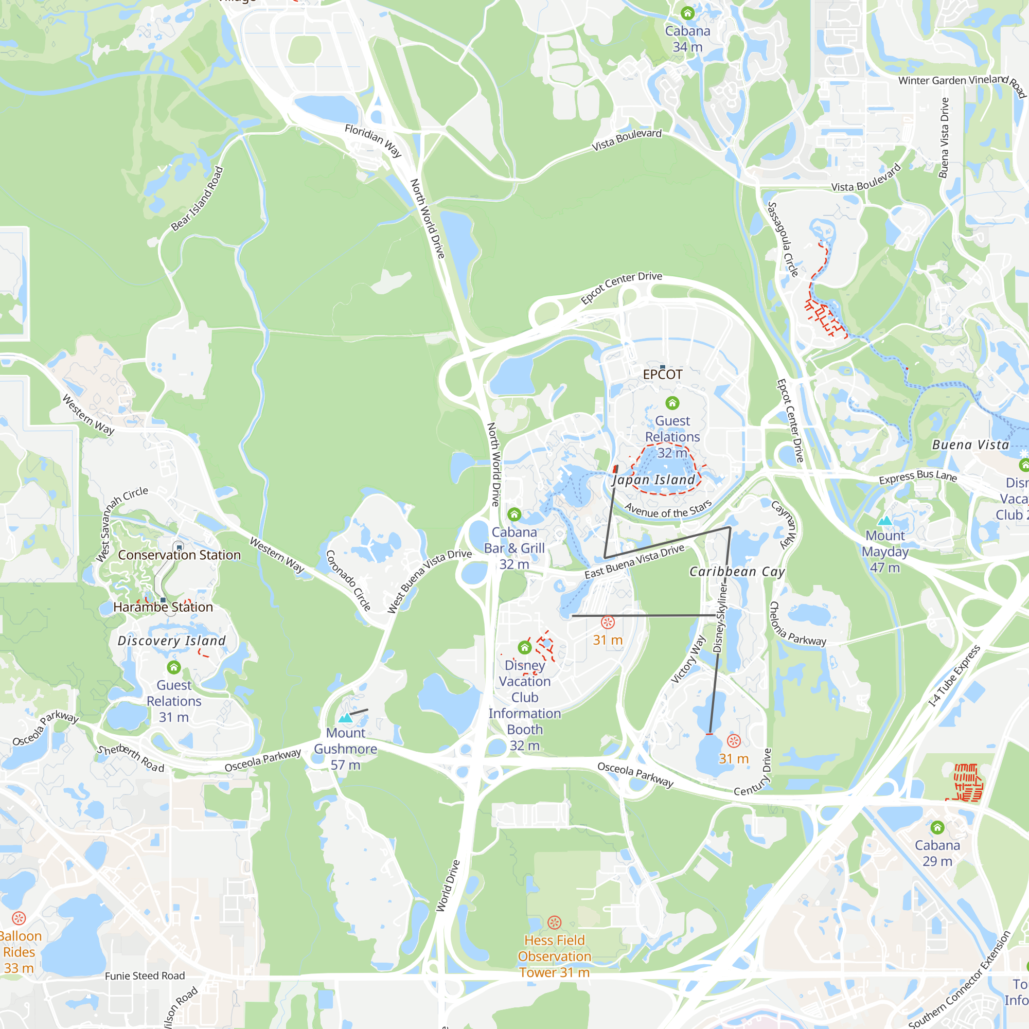 Cabana Bar & Grill map