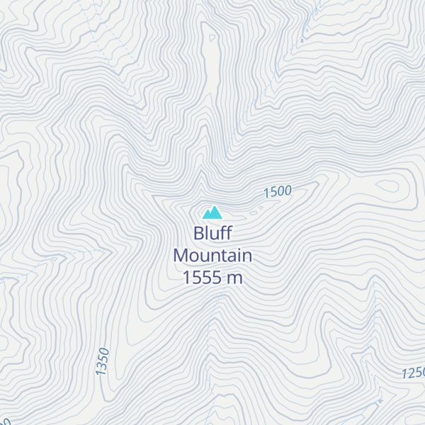 Map of Bluff Mountain