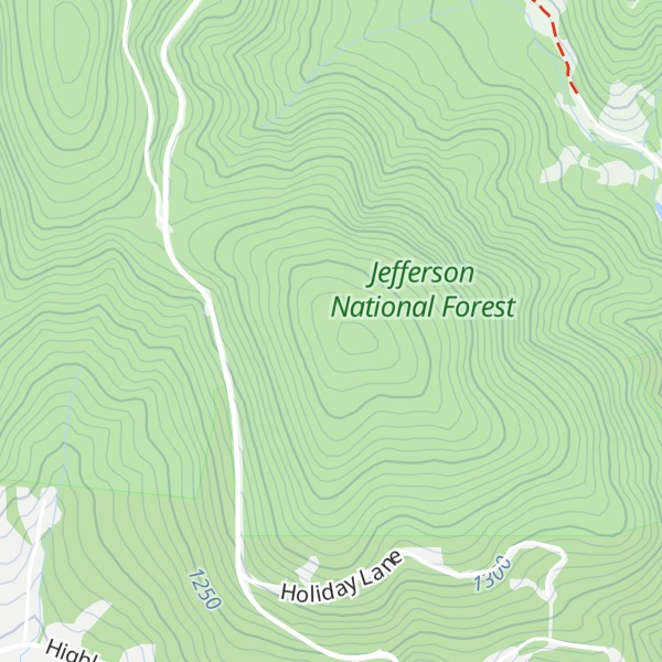 Map of Bluff Mountain