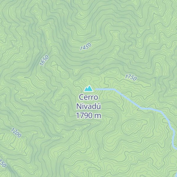 Map of Cerro Nivadú
