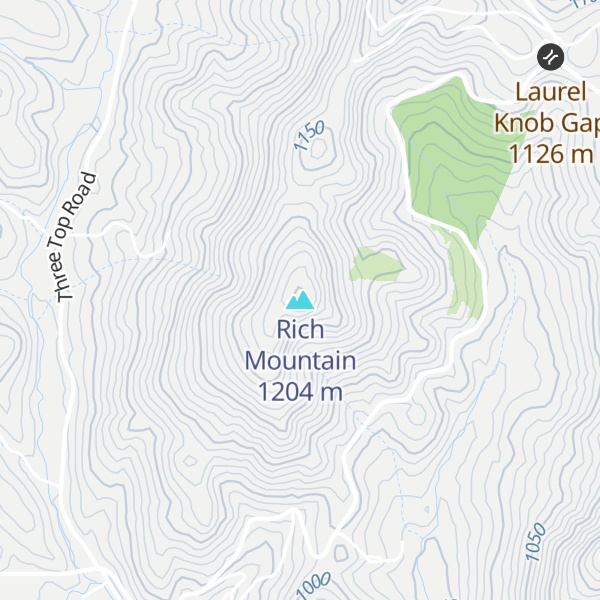 Map of Rich Mountain