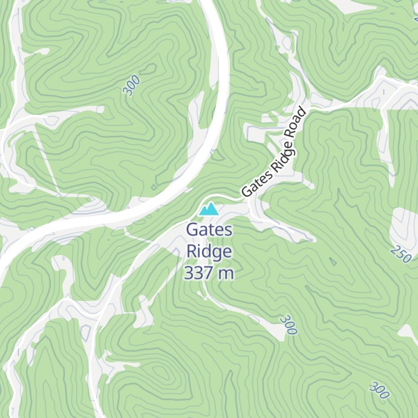 Map of Gates Ridge