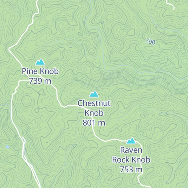 Map of Chestnut Knob