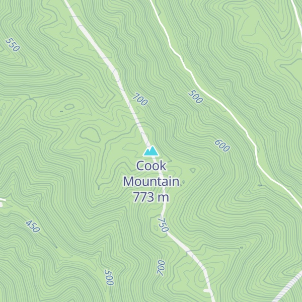 Map of Cook Mountain