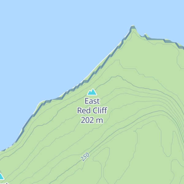 Map of East Red Cliff