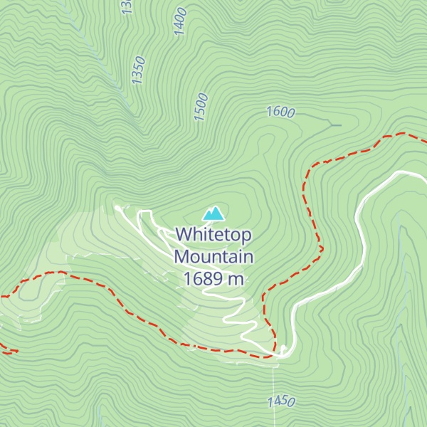 Map of Whitetop Mountain