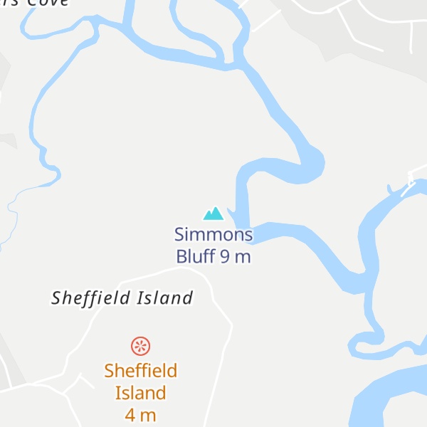 Map of Simmons Bluff