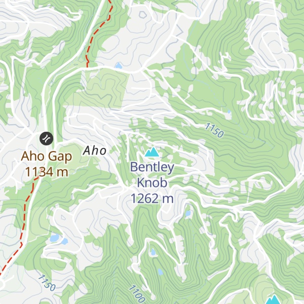 Map of Bentley Knob
