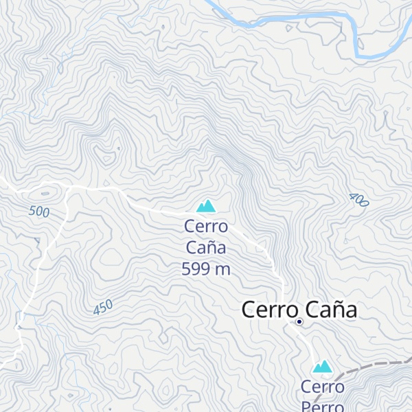 Map of Cerro Caña