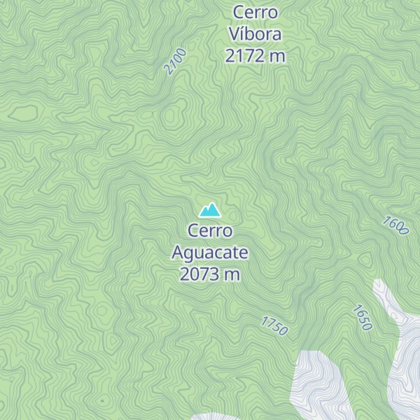 Map of Cerro Aguacate