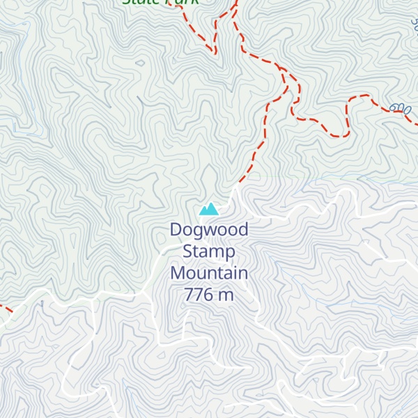 Map of Dogwood Stamp Mountain