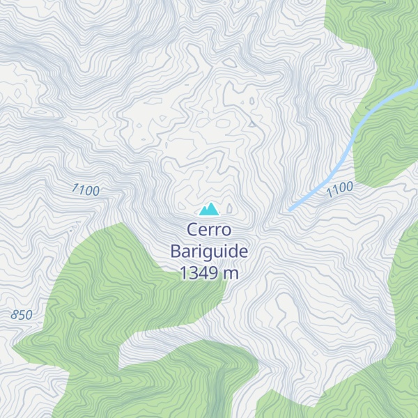 Map of Cerro Bariguide