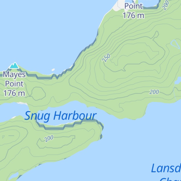 Map of Badgeley Point