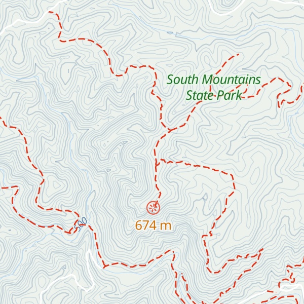 Map of Chestnut Knob