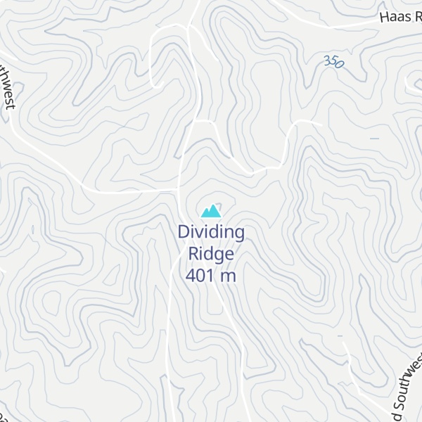 Map of Dividing Ridge