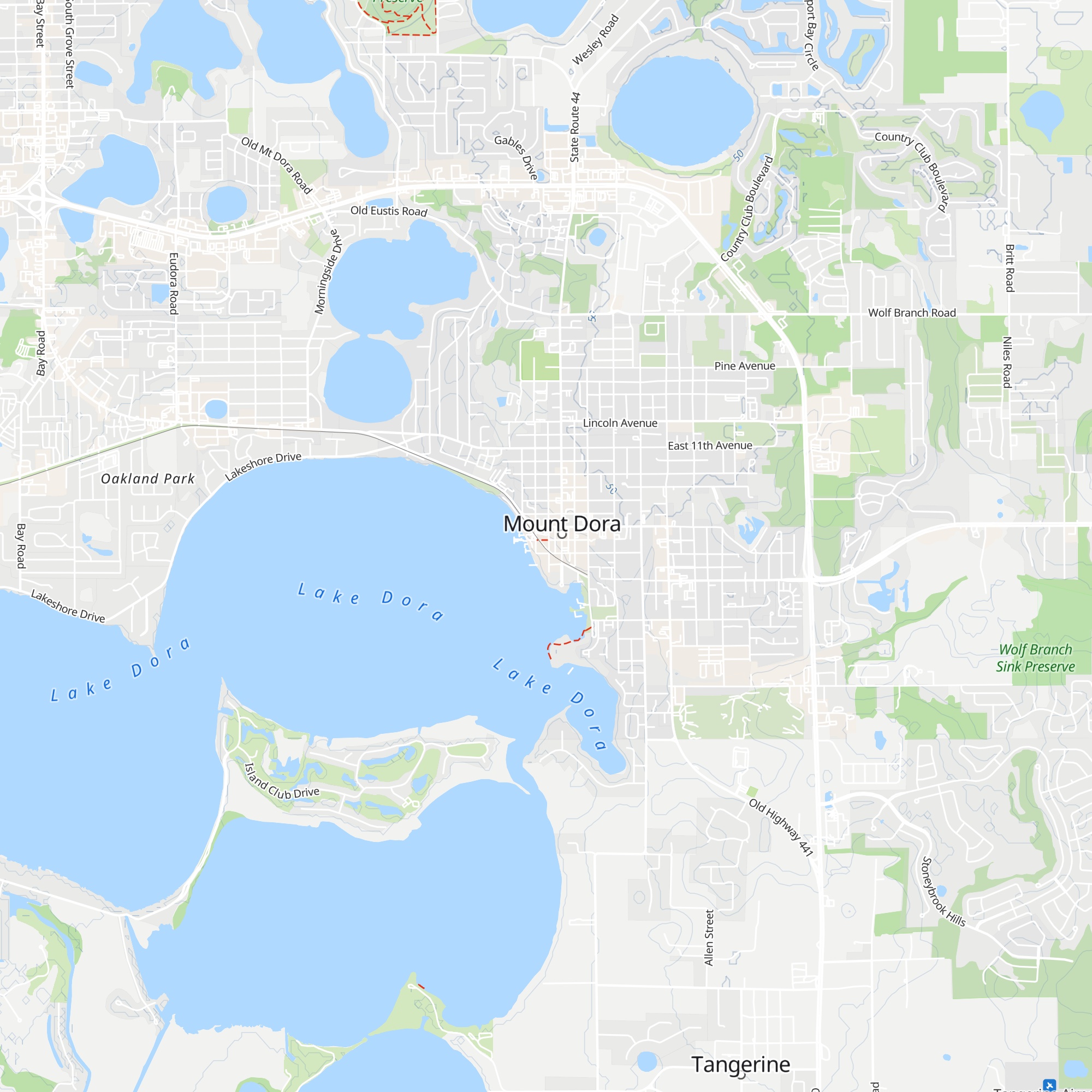Mount Dora Visitors Center map
