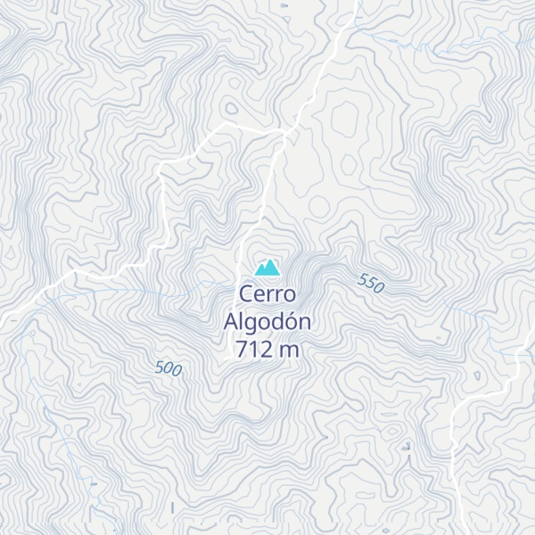 Map of Cerro Algodón
