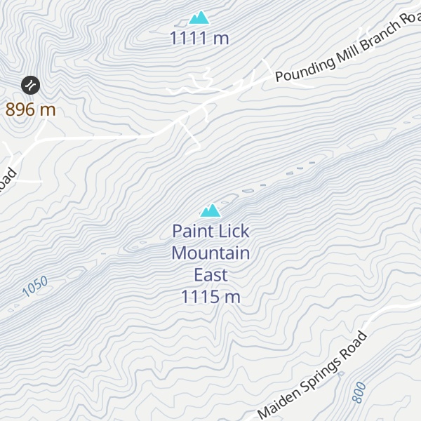 Map of Paint Lick Mountain East
