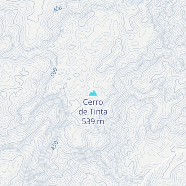 Map of Cerro de Tinta