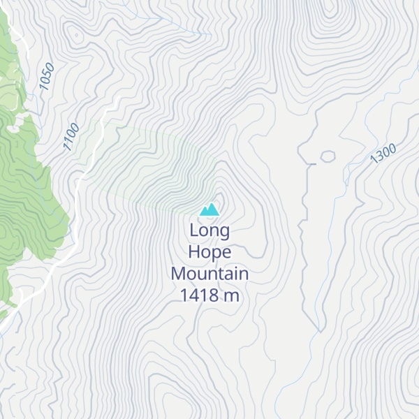 Map of Long Hope Mountain