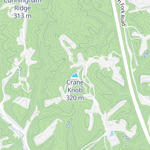 Map of Crane Knob