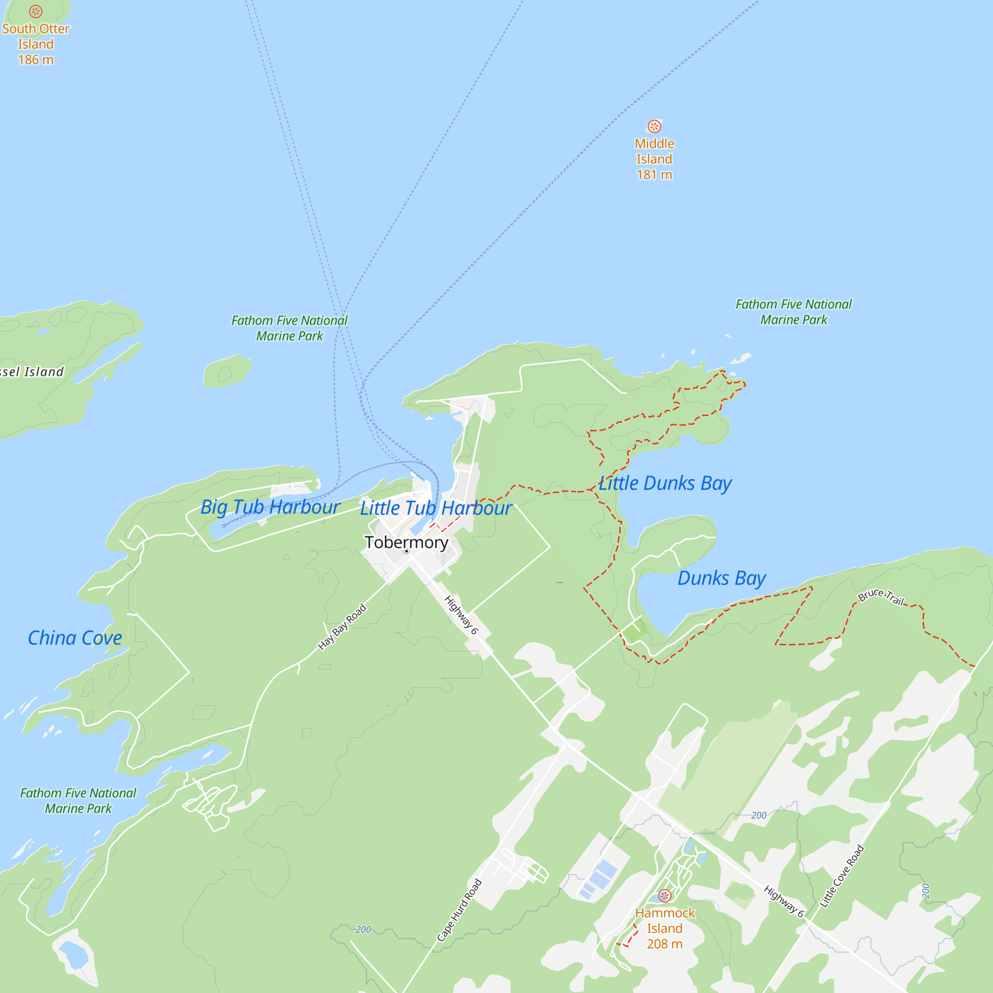 Fathom Five National Marine Park Visitor Center map