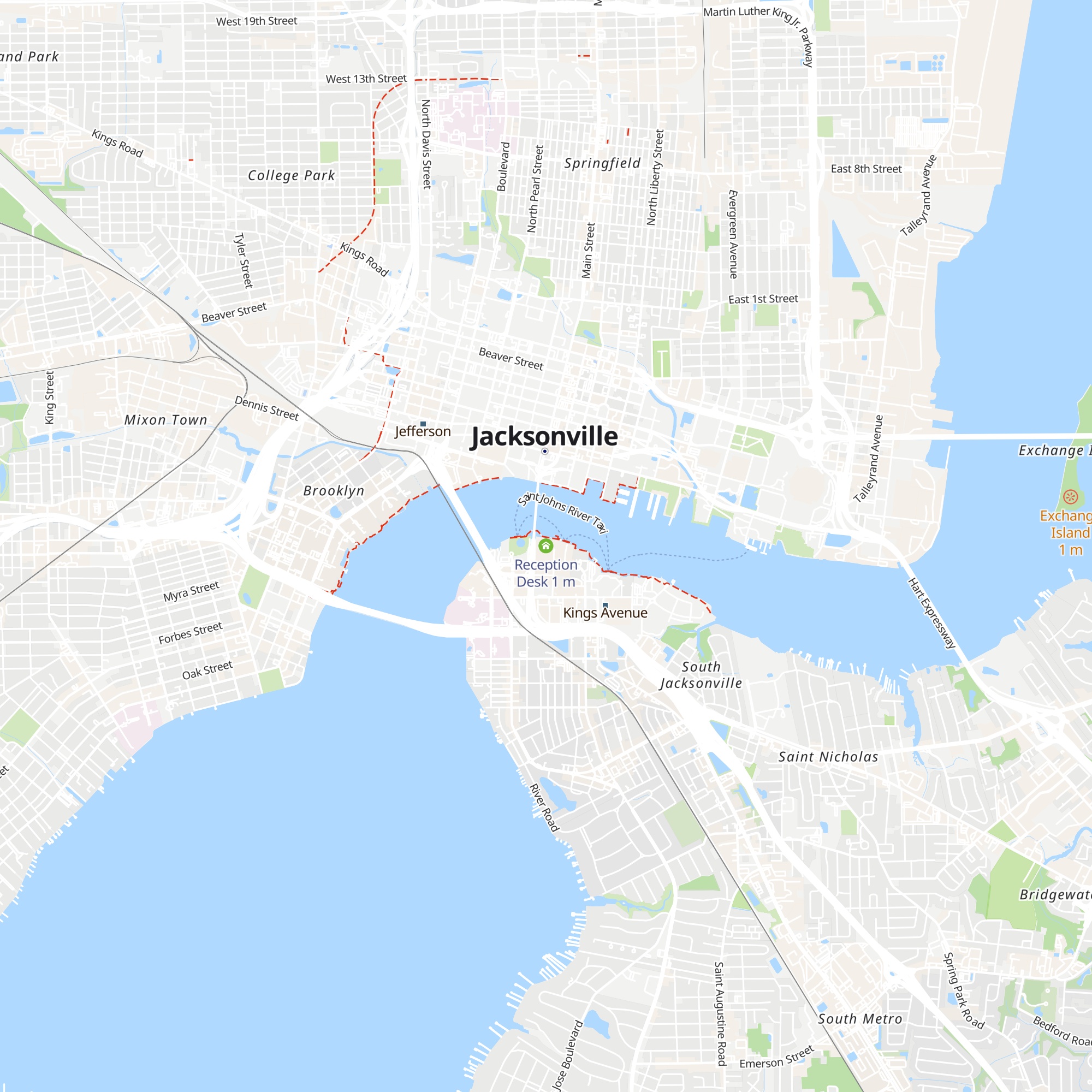 Reception Desk map