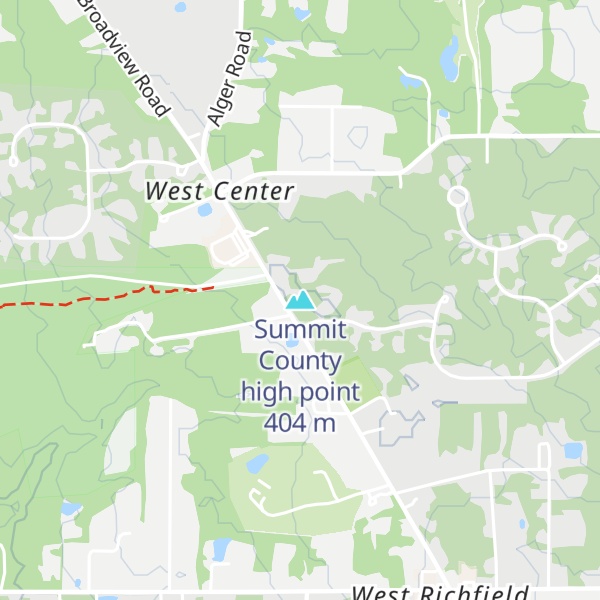 Map of Summit County high point