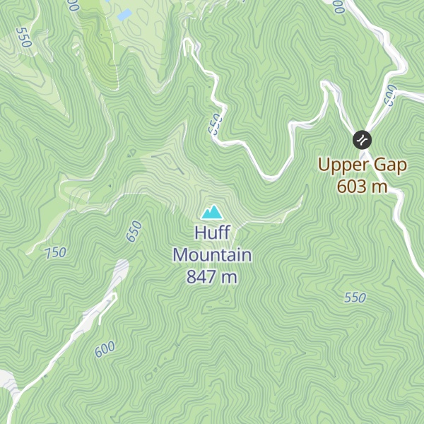 Map of Huff Mountain