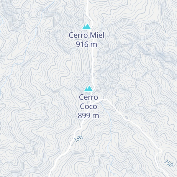 Map of Cerro Coco
