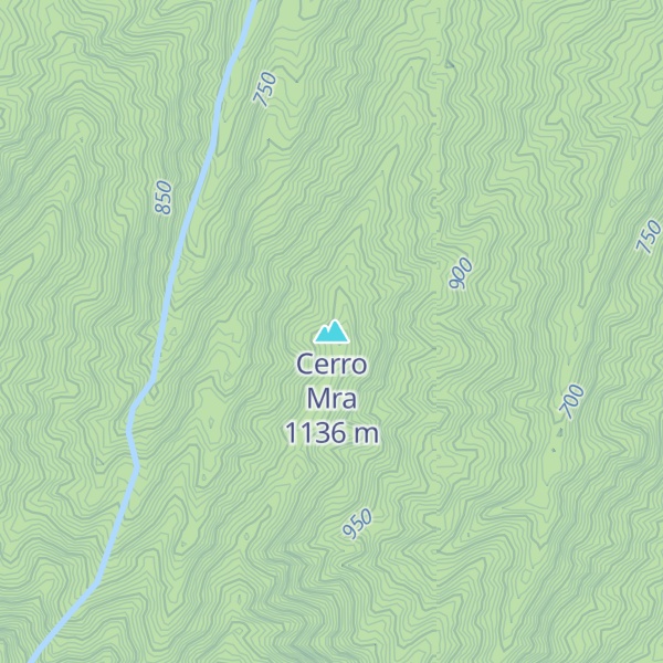 Map of Cerro Mra