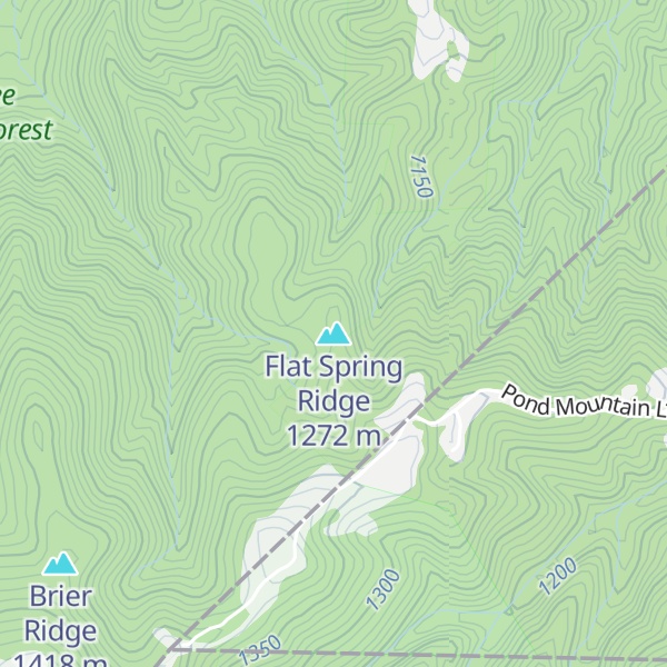 Map of Flat Spring Ridge