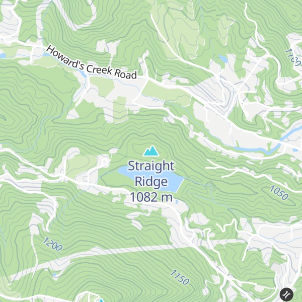 Map of Straight Ridge