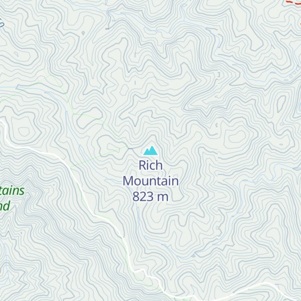 Map of Rich Mountain