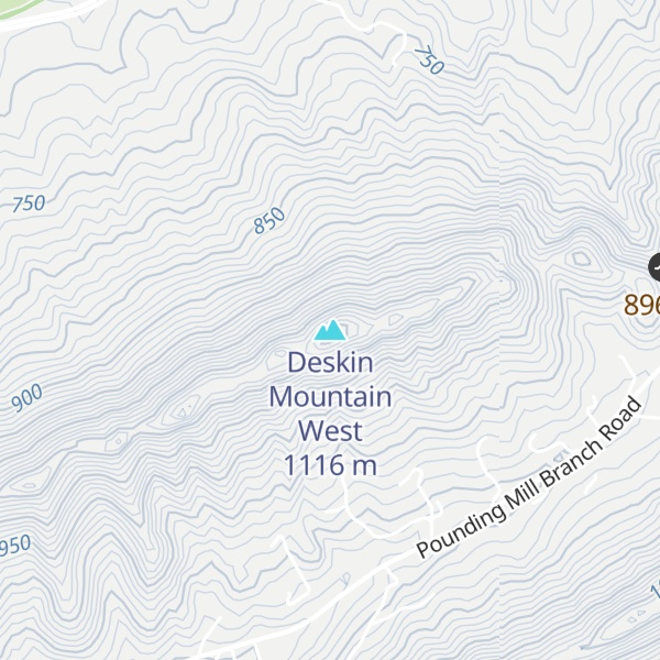 Map of Deskin Mountain West